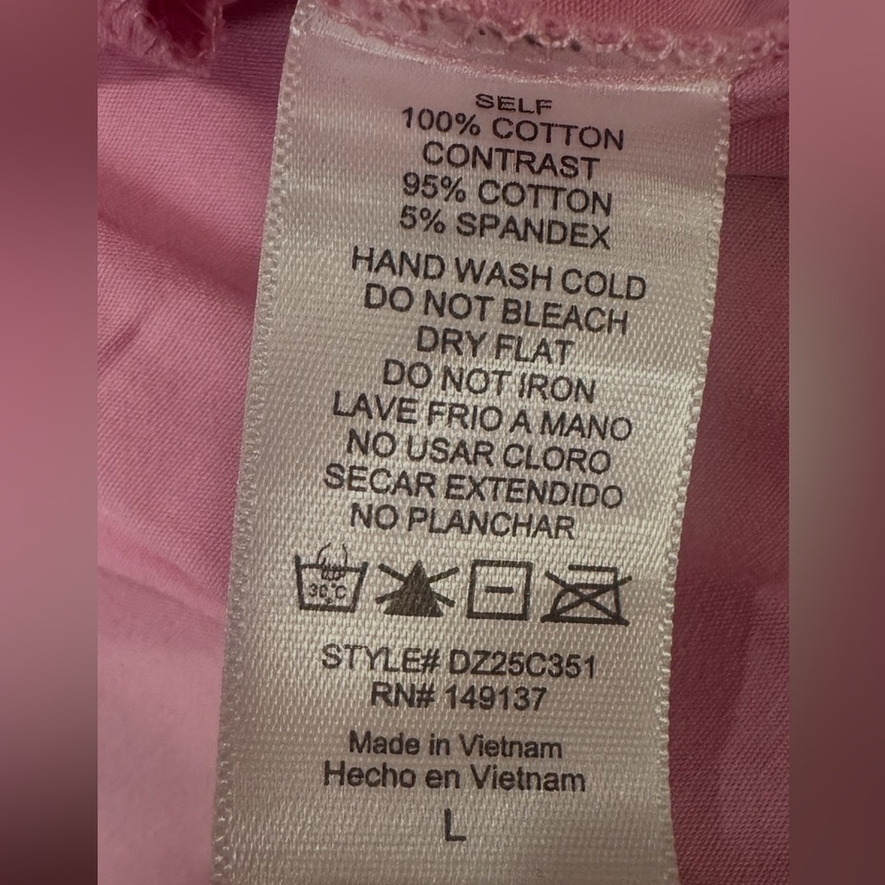 Double Zero Strapless Mini Dress Size Large Pink Pull On Flowy Skirt Stretch Top - Picture 9 of 12